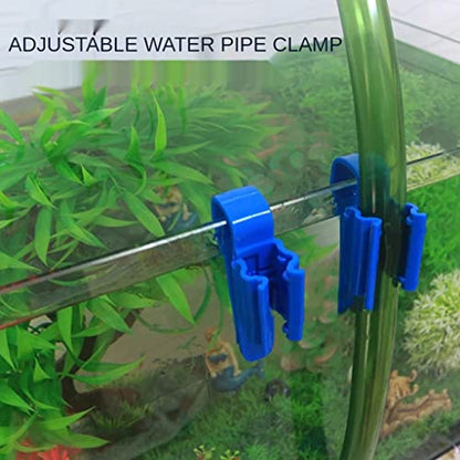 for Tank Hose Holders Water Pipe Tube Clamp Fixed Clip Adjustable Aquarium Accessories Hoses Holder Clip Fish - size: Black BK