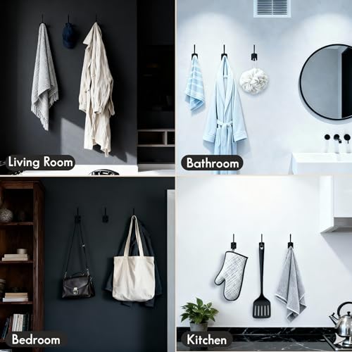 CBWLWJ 16 Pack Heavy Duty Metal Wall Hooks for Hanging, Wall Mounted Coat Hooks for Living Room, Bathroom, Kitchen – Hang Coat, Bag, Scarf, Towel, Hat, Key, Cup (Silver) - color: Silver