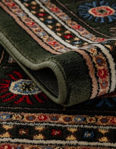 Rugs.com Bokhara Collection Rug – 2x3 Dark Green Medium-Pile Rug Perfect for Entryways, Kitchens, Breakfast Nooks, Accent Pieces - color: Dark Green, size: 2' x 3'
