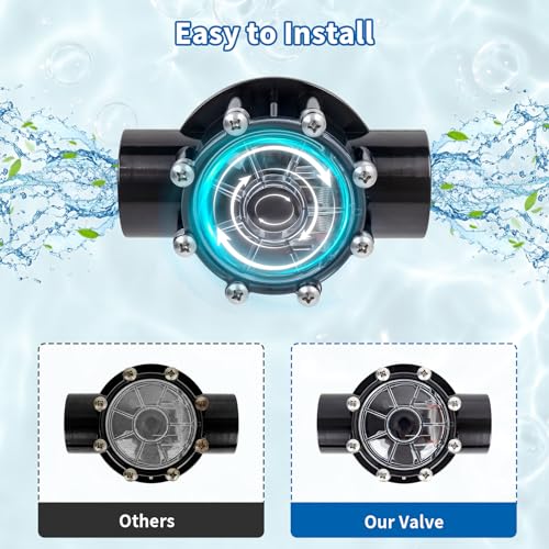 7305 Check Valve Compatible with Ground Pool, Tub & Spa System 180-Dgree Straight Through Flow Fit for Spas Replacement for Jand y Check Valve 2 inch to 2 1/2 Inch