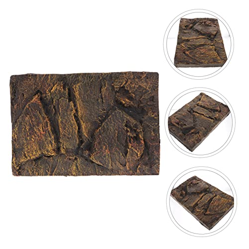 STOBOK 3D Reptile Tank Background Board Pu Material Turtle Aquarium Decor Terrarium Display for Pet Habitat Wall Decoration