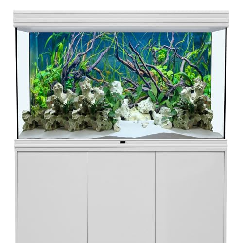 AWERT 48x24 inches Tropical Fish Tank Background River Bed & Lake Aquatic Plant Undersea Tree Branch Aquarium Background Vinyl - size: 48x24in/120x60cm