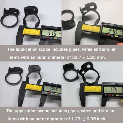 Double Gripping Nylon Hose Clamps, Snap Grip Nylon Plastic Hose Clamps (31.5-34mm (1.25inch), 12pack) - size: 31.5-34mm ( 1.25inch ), 12pack