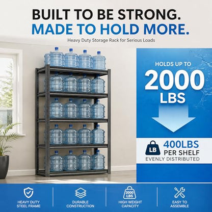 Aquarium Stand 1600 LBS Fish Tank Stand Heavy Duty Adjustable Shelving | Heavy duty metal storage shelves for turtle tanks, reptile terrariums and pet supplies with adjustable tier organization - size: 5-TIER 72"H×35.4"W×15.7"D