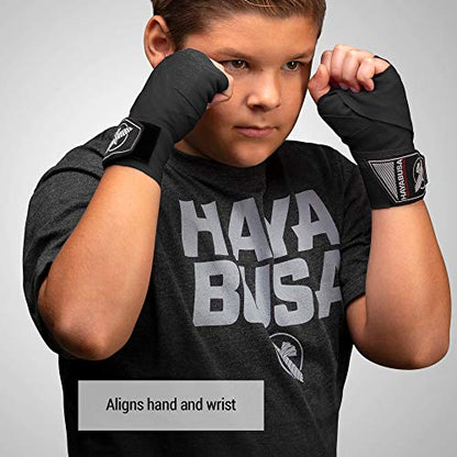 Hayabusa Boxing Hand Wraps for Kids Perfect Stretch 4.0 - color: Black