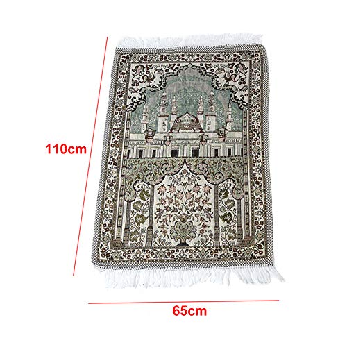 Prayer anket Thick with Tassel Muslim Decoration Carpet Home Rug Worship Mats Floor Living om Soft Rectangle Ethnic Style 65 X 110 cm