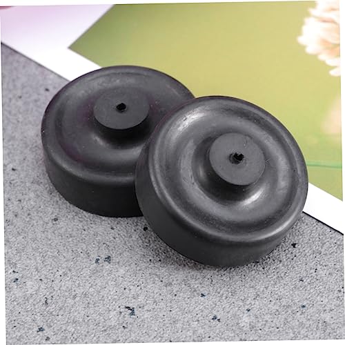 Happyyami 5pcs A5 Silicone Aquarium Oxygen Pump Membrane Replacement for Small Fish Tank Air Pump Accessories Black - size: 3.50X3.50X1.50CM