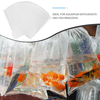 SHERCHPRY 100pcs 15x22cm Live Fish Transport Bags with Oxygen Filling, Sealable Portable Fish Fry Packing Bags for Aquarium and Seafood Shipping