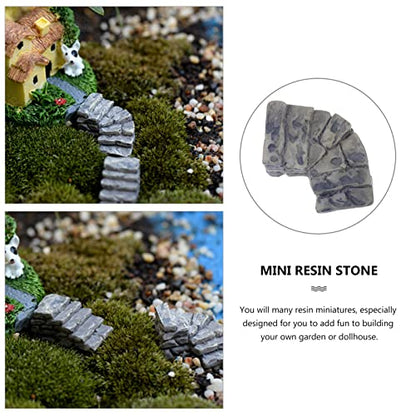 10pcs Fairy Garden Decor Rocks Aquatic Gravel Landscape Stones for Fish Tank
