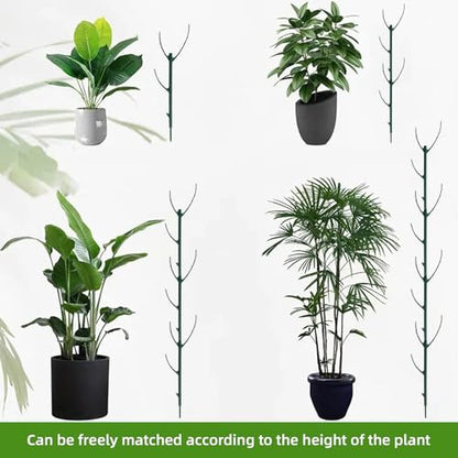 Stackable Monstera Plant Support Stakes,Stackable Indoor/Outdoor Support Pole with Clamps,Climbing Plant Support Structures Plant Holder Stick Moss Pole for Support Tall Potted Plants (set2)