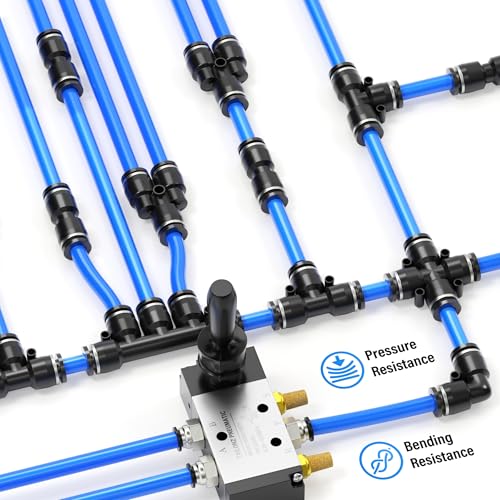 TAILONZ PNEUMATIC Air Line 3/8 inch od Blue Pneumatic Nylon Tube 32.8ft Air Brake Tubing Nylon Hose - color: Blue-Nylon, size: 3/8'' OD/32.8ft/10m