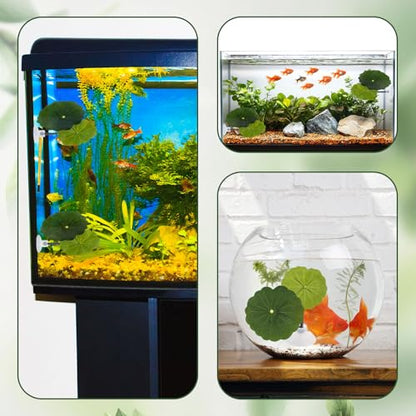 6 Pcs Betta Leaf Hammock with Suction Cups, Realistic Plastic Lotus Leaf Pad Natural Habitat Fish Tank Accessories Decor Aquarium Plants for Betta Bed Fish Breeding Resting Spawning Ground - style: Style C