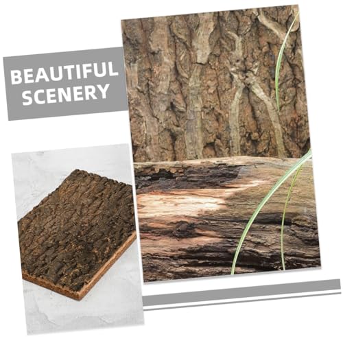 Abaodam Cork Bark Reptile Background for Terrarium Decor Natural Habitat Mat for Gecko Tank Climbing Surface Enhances Visual Depth and Water Quality Safety