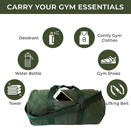 Impecgear Round Duffel Team Sports Equipment Bags, Travel Gym Fitness Bag. - color: Green