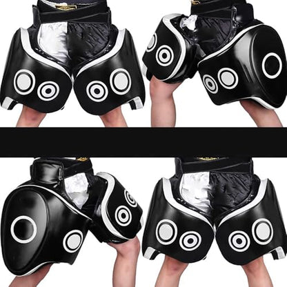 Thigh Pads Muay Thai, Kickboxing Thigh Pads, Max Thickness 10cm Guards, Thigh Sports Protector Pads, Shock Absorption & Impact Blocking, Durable & Comfortable Training Gear - size: Left
