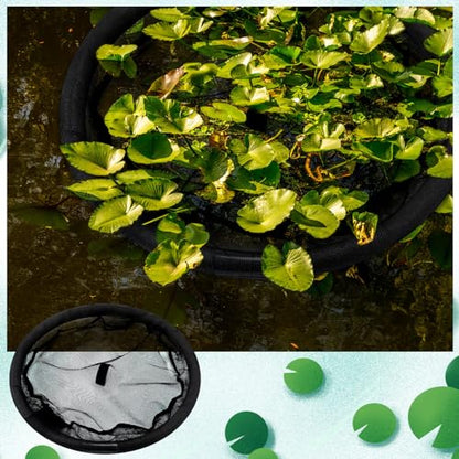 Diameter Fish Barrier Black Flora Round Floating Island Plant Protector for Your Home Pond Protects Fish