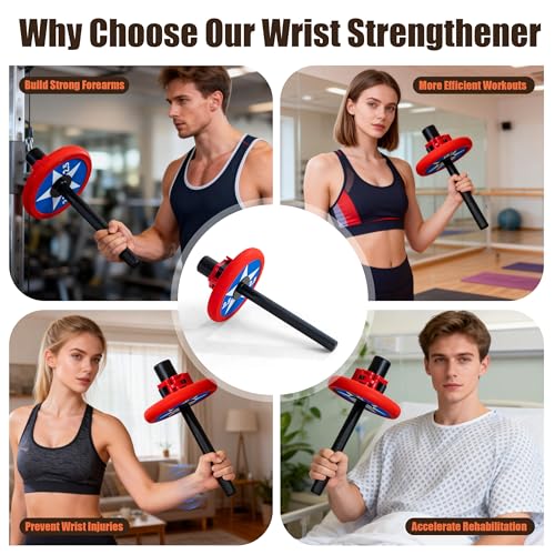 Wrist Strengthener & Forearm Exerciser, Practical Grip Training Device for Beginners & Professionals, Household Arm Strength Workout Gear, Fits 2-Inch Common Weight Plates - color: A1
