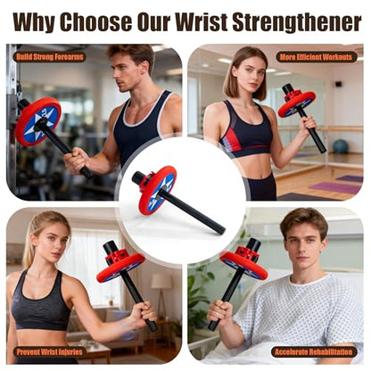 Wrist Strengthener & Forearm Exerciser, Practical Grip Training Device for Beginners & Professionals, Household Arm Strength Workout Gear, Fits 2-Inch Common Weight Plates - color: A1