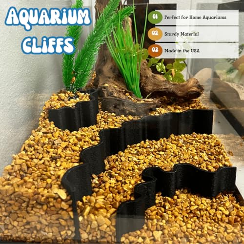 Chatelet REEFSHAPE Aquarium or Terrarium Substrate Cliffs Combo Pack | Separate Substrate Layers in Aquariums or Terrariums to Create Cliffs & Depth | Made in USA (Cliff Combo, Black) - color: Cliff Combo, Black