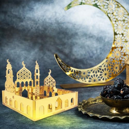 Ramadan Eid Mubarak Favor Box, Ramadan Mubarak Storage Box, Square Candy Ramadan Box for Eid Party Decoration Supplies Snack Sugar Chocolate