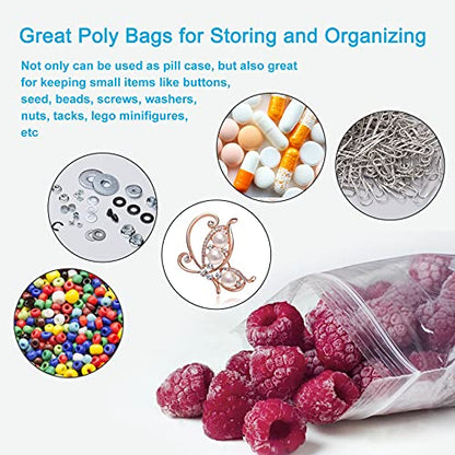 200 Pcs Small Plastic Bags, 3 x 4 inch Jewelry clear plastic bags, Resealable Zipper, Transparent clear zip Bag gies for Small Business, Storage, Candy - size: 3" x 4"