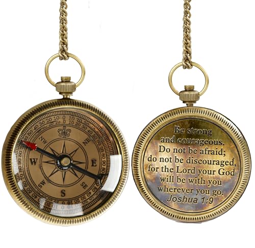 Compass with Stamped Wooden Case - style: Style 3