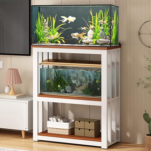 Fish Tank Stand,Extra Large Fish Tank Stand Cabinet - Multi-Level Aquarium Rack System for Home, Office & Exhibition - Commercial Reptile Terrarium Table with Anti-Slip Mat - color: #4, size: 100x50x100cm/39x20x39in