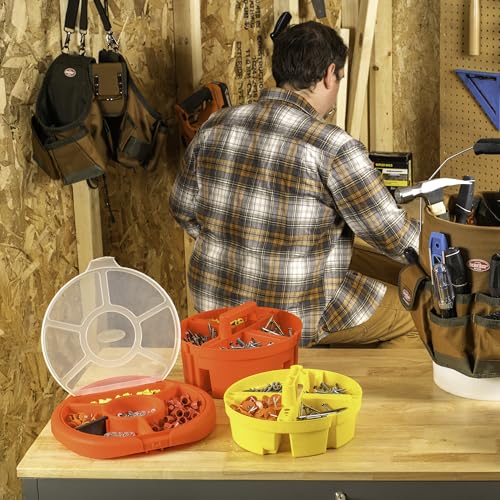 Bucket Boss - Super Stacker Small Parts Organizer, Bucket Organization (15054), Red - size: (Pack of 1)