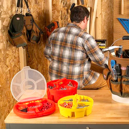 Bucket Boss - Super Stacker Small Parts Organizer, Bucket Organization (15054), Red - size: (Pack of 1)