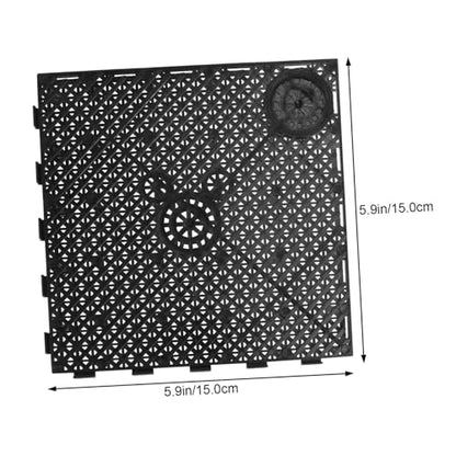 BESPORTBLE 20 Pcs Bottom Plate Fish Tank Bottom Aquarium Egg Crate Fish Tank with Divider Clapboard Pump and Live Fish Grid - color: Blackx2pcs, size: 10pcsx2pcs
