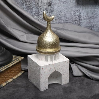 Islamic Cultural Decor Collection - Handcrafted Resin Mosque Models & Tower Ornaments for Home/Office Display Ramadan Decoration (Tower 2) - style: tower 2