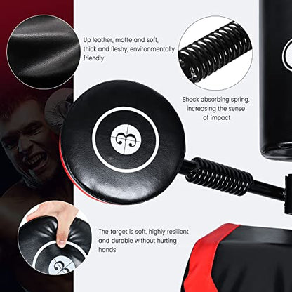 INNOLIFE Multi-Point Sparring Speed Boxing Target Human Battle Target | Practice Target Columns 360° Rebound Shock Absorption Speed Bar, Wall Heavy-Duty Punching Bags