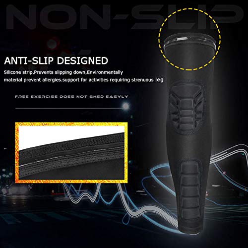 Knee Calf Padded 2 Pack Compression Leg Sleeve Shin Protective Support - size: Medium