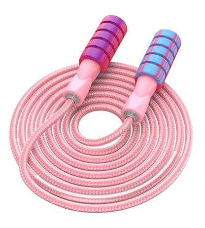 Jump Rope for Women Men, Fitness Jumprope for Women Workout, Adjustable Adult Exercise Skipping Rope - color: Pink+Blue