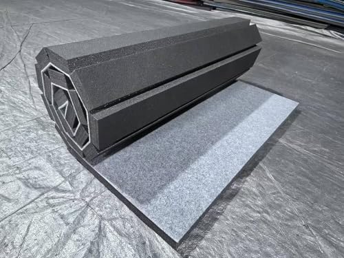 Gymnastics Tumbling Mat 1.6" Thick – Non-Slip Carpet Surface, Unfoldable Wrestling Mat for MMA, Cheerleading, Home Gym, 4'x8' Exercise Foam Mat - color: Gray, size: 252 * 72 * 1.6in