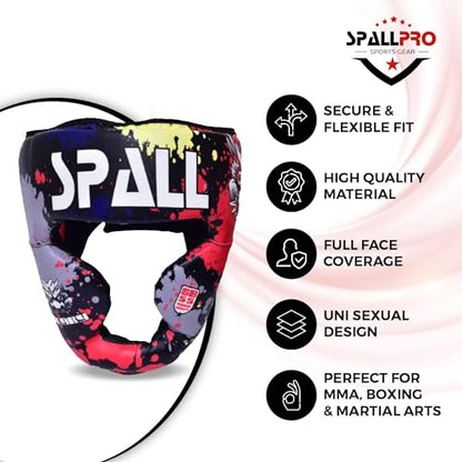 Head Guard MMA Training, Sparring Helmet for Fighting Sports Karate Boxing Martial Arts MMA and Taekwondo, Safety Boxing Headgear