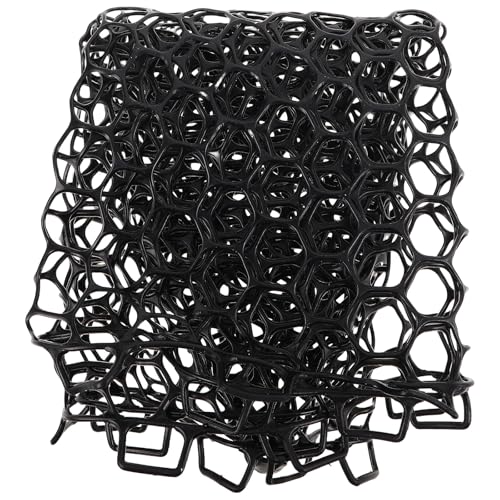 Luxshiny Silicone Fishing Net Replacement Mesh Bag, Lightweight Large Fish Landing Net Head, Black Sturdy Silicone Mesh for Freshwater and Saltwater Anglers