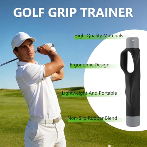 Golf Grip Trainer – Training Aid to Improve Proper Hand Position, Build Muscle Memory & Swing Consistency, Ideal for Beginner and Intermediate Golfers