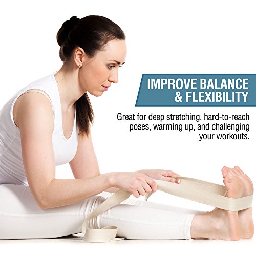 Stretching Straps and Yoga Blocks - Yoga Beginner Kit for Pilates & Gym | For Home Workouts - Hold Poses, Stretch, Improve Flexibility & Maintain Balance. BONUS Exercise Guide