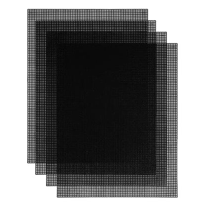 Plastic Mesh Sheets for Embroidery, 5 PCS 13 x 19.7In Black Mesh Fish Tank Divider and 10 PCS Binding Bars Sliding Bars for Fish Tank, Embroidery Crafting Knit Crochet Projects