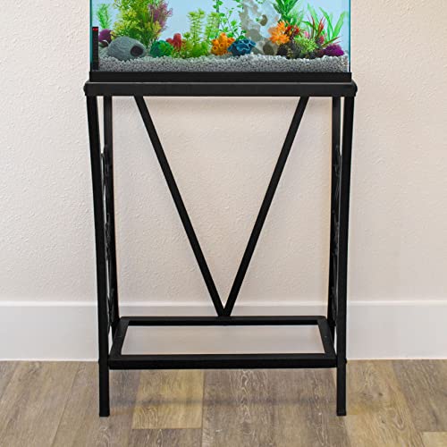 Aquatic Fundamentals 10 Gallon Metal Aquarium, 20.9" L x 11" W, Black - size: 10 Gallon