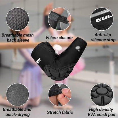 EULANT Soft Elbow Pads and Knee Pads for Kids Basketball Soccer,Breathable & Lightweight Compression Elbow and Knee Pad Guards,Sports Gear for Baseball Football Volleyball Wrestling Cycling(Small) - size: Kids Suit S(Elbow S+Knee S)