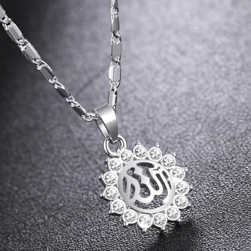 Exquisite Islamic Muslim Allah Quran Pendant Necklace Women Religious Amulet Jewelry Ramadan Gift - color: Silver