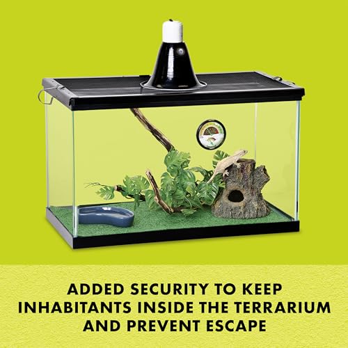 Zilla Reptile Terrarium Fresh Air Screen Non-Locking Clips, 2 Pack, Small - size: Small