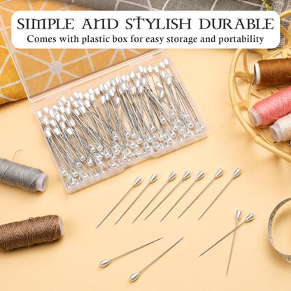 150 Pcs Corsage Pins, Boutonniere Pins Pearl Pin - size: 150pcs