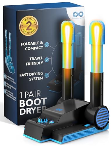 Everlasting Comfort Electric Boot Dryer for Work Boots, Silent Portable Shoe Dryer with Timer for Shoes, Boots and Cleats, Quick-Dry Glove Dryer Boot Warmer for Gloves, Helmets and Sneakers(Foldable) - size: Foldable - 1 Pair