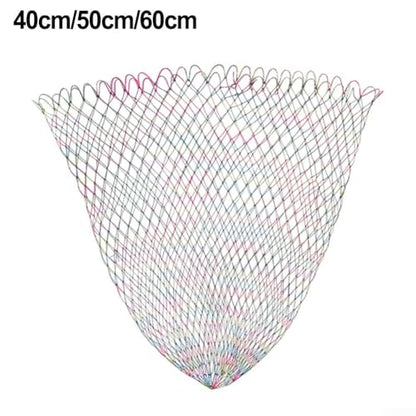 FABULETTA Fishing Landing Net Replacement for Carp, Lightweight Nylon Mesh Net with 2cm Large Holes, High Strength up to 75kg Load, Nine-Wire Braid Design for