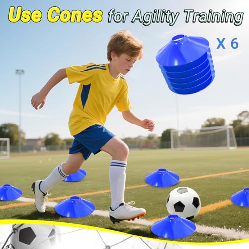 Happy Jump 7x5 FT & 5x3.6 FT Portable Soccer Goal for Youth Players Ages 6–14, Large-Frame Design Built for Long-Term Development, Easy Setup for Backyard, Park or School Training - style: 7x5–2 Goals+Accessories