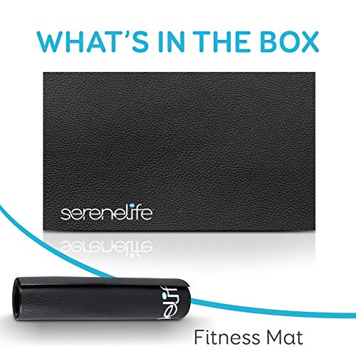 Elliptical Fitness Exercise Equipment Mat - Exercise Machine Floor Mat, Elliptical Mat, Fitness Mat, Gym Mat, Jump Rope Mat w/Durable with Non-Slip Texture - SereneLife SLELMAT5