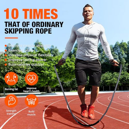 HOXWC Jump Rope, Weighted Jump Rope for Fitness, Heavy Skipping Ropes for Men Women, Home Gym Workout Equipment Set, Suitable for Boxing, Cardio, Training Muscles, Full Body Exercise Weight Loss at Home - style: 4LB